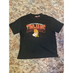 Vintage 00s USC Trojans black Tee Big Print Size XL